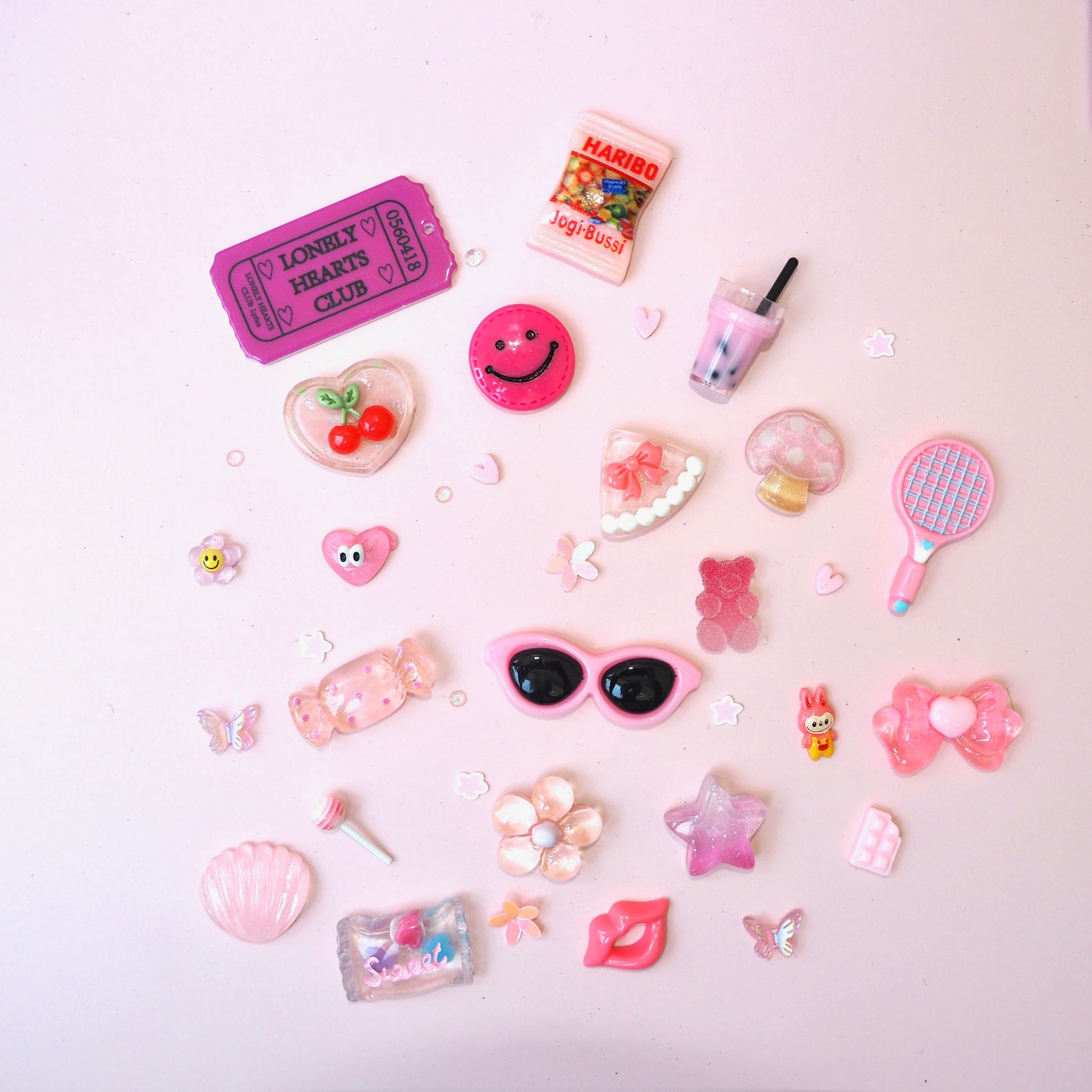 pink decoden charm kit junk cell case